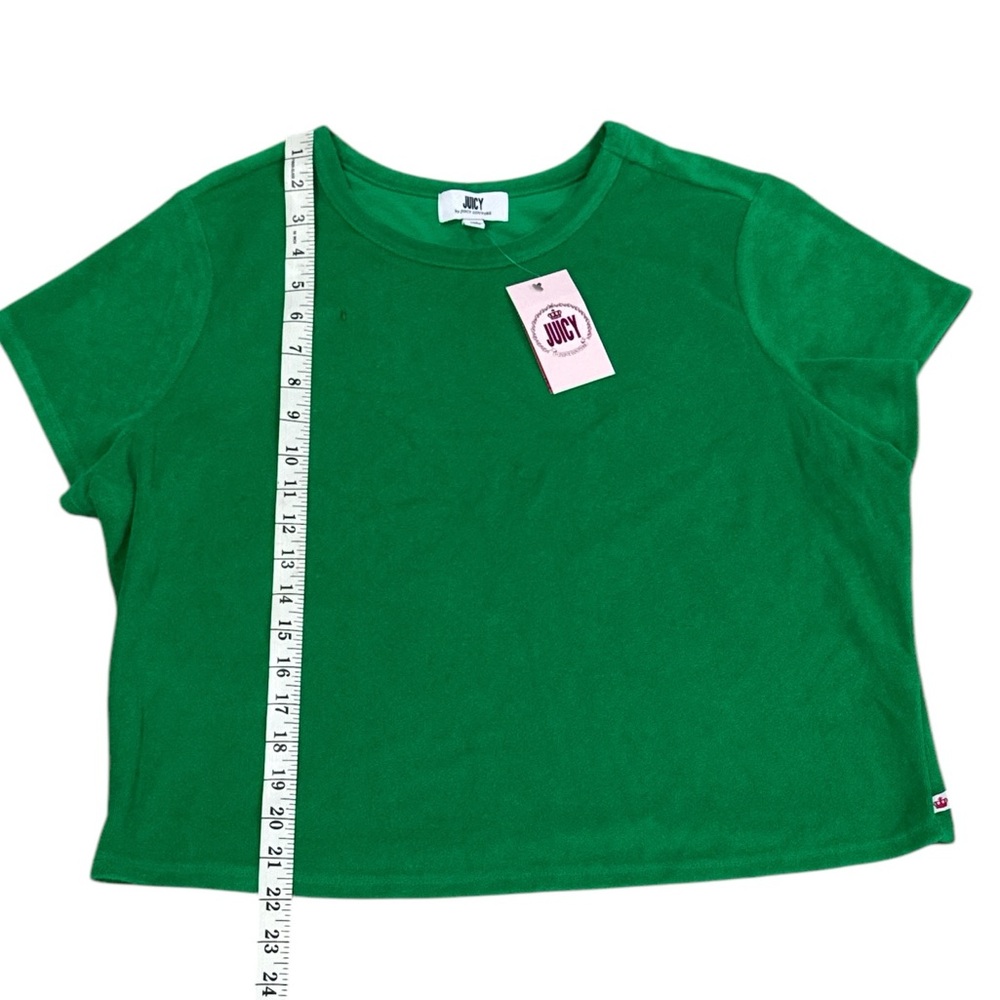 Juicy Couture Women's Green Terry Cloth Crop Top - Picture 4 of 9
